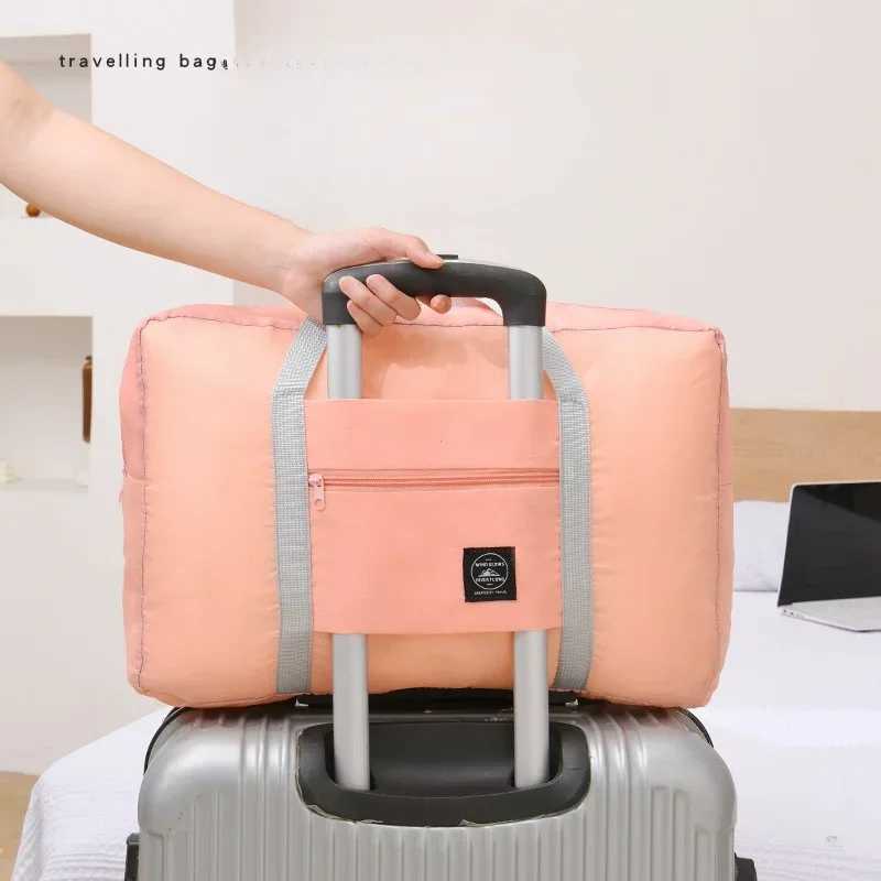 Folding Travel Bag Nylon Travel Bags Hand Luggage for Men Women Fashion Travel Duff Bags Tote Large Handbags DuffelXJ241106