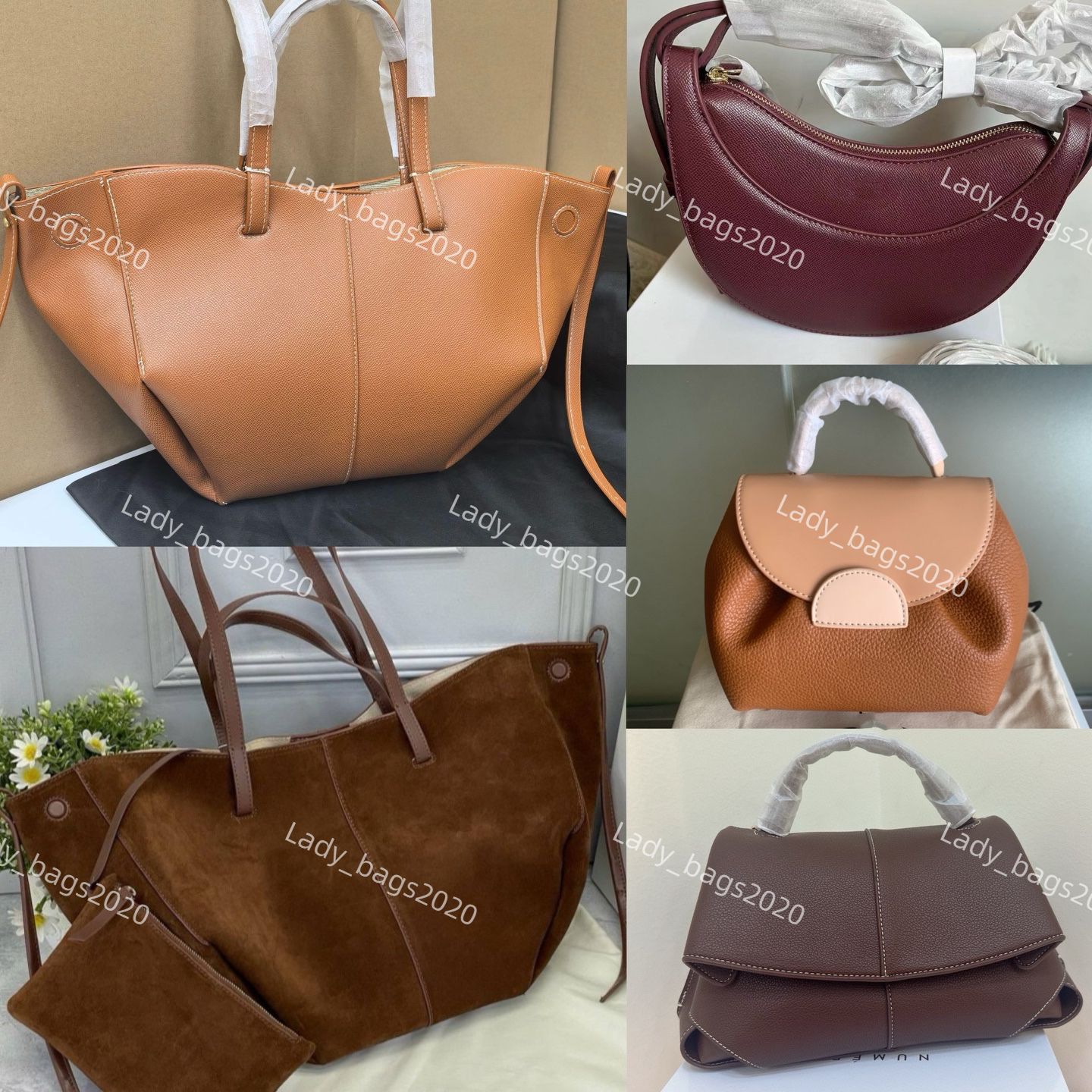 Numero Dix Half-Moon Bag Cyme Tote 5A Full-Grain Suede Tonca Textured UN NANO Calf Leather Beri Mokki Luxury Totes Designer Crossbody Women Hobo Handbags Shoulder Bags