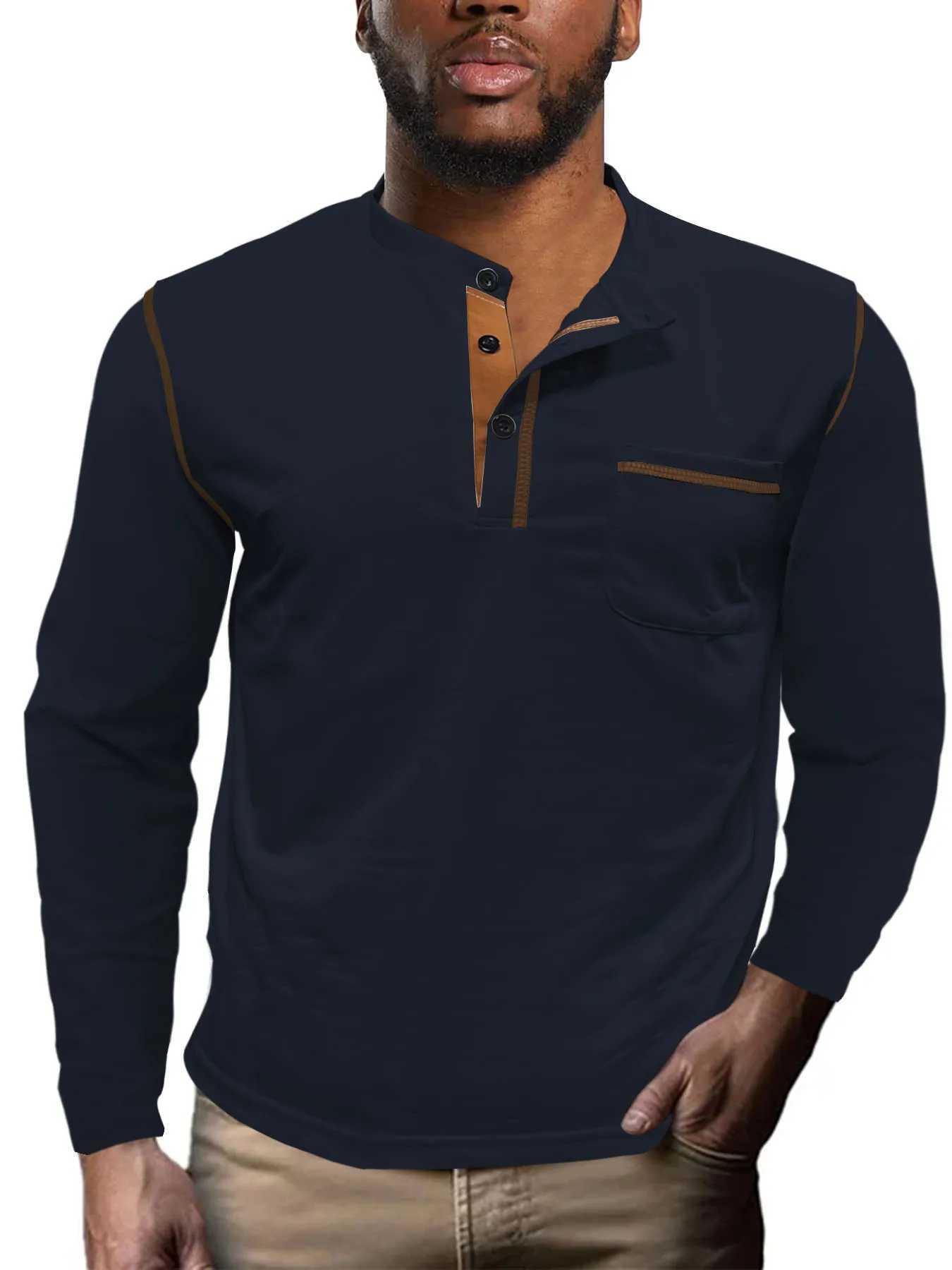 Europe and the United States 2024 Spring/Summer Mens Long Collar Foreign Trade Hoodie Mens Basic Top W241106