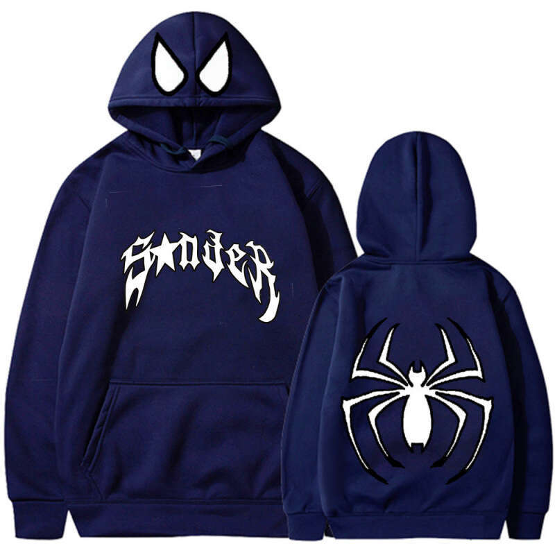 shanshi spider hoodie Dark Sportswear Men's and Women's Hoodies Gothic Couple Harajuku Large Size Spider Print hoodie
