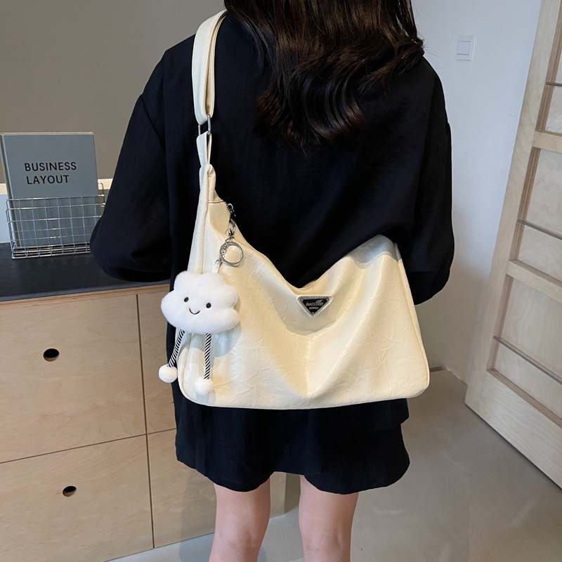 Women's Fashion New Large Capacity High-end Single Shoulder College Student Crossbody Bag, Class Bag Designer Bags Handbags Women