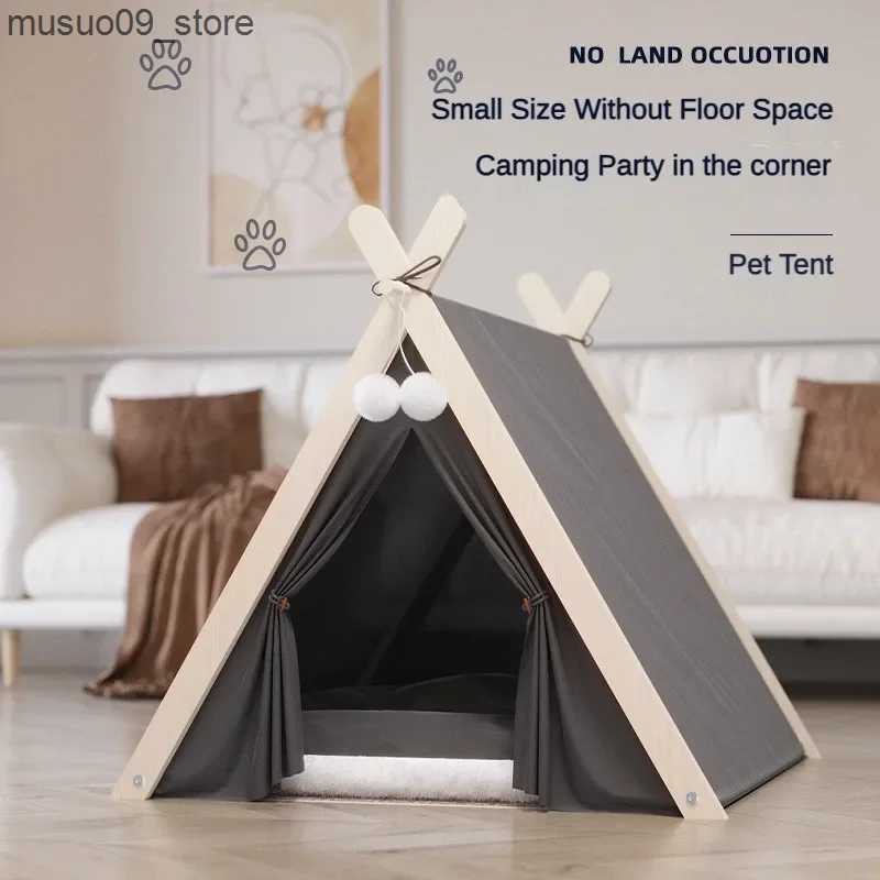 kennels pens Dog bed semi enclosed comfortable large space soft and warm Camas Para Perros deep sleep washable pet cat bed Accesorios Para Perros L240
