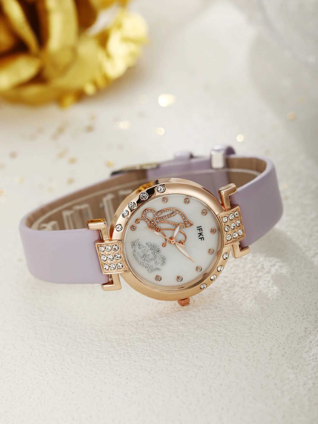 Circular simple and stylish Wens quartz strap+three piece set X241106