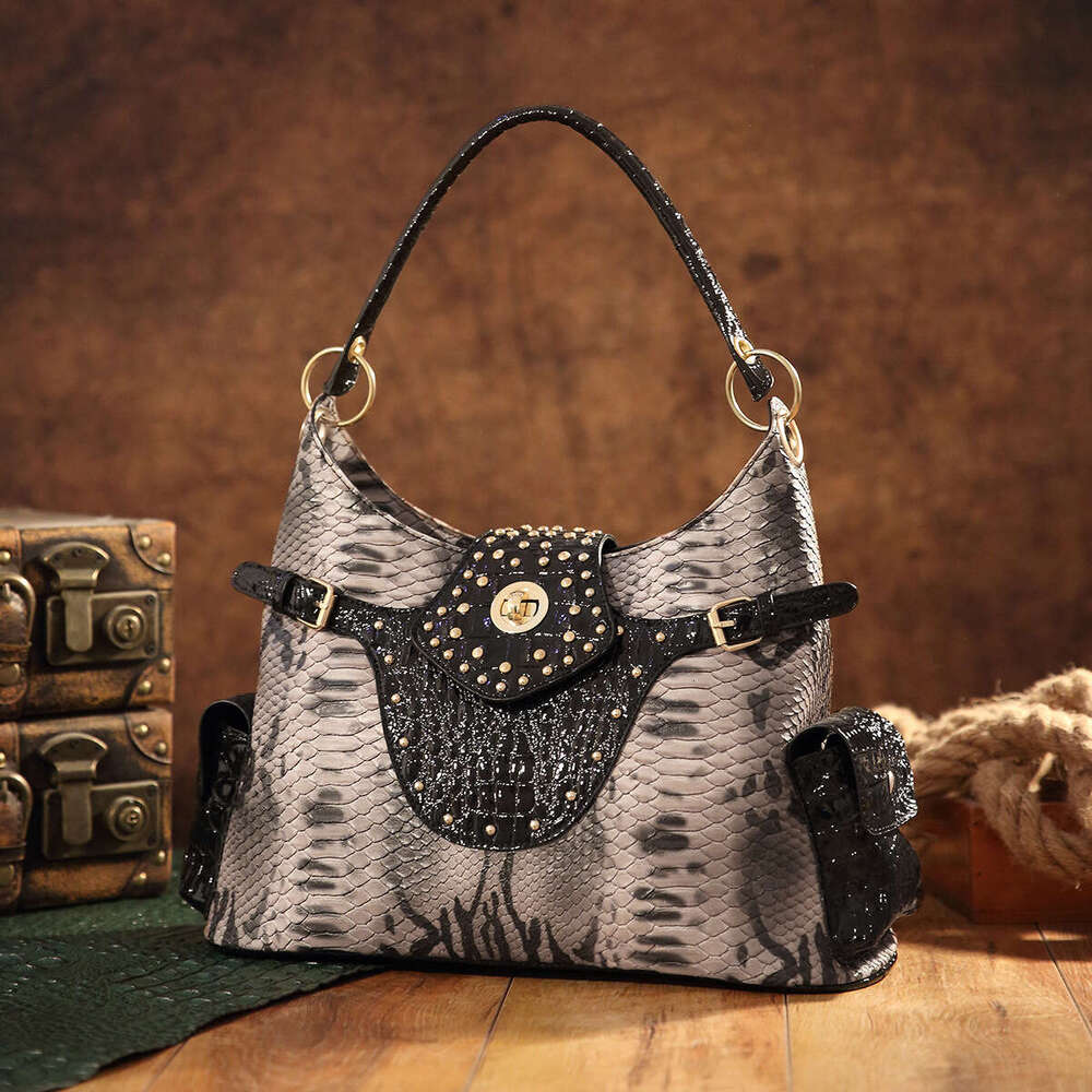 OLOEY New Women's Bag Tote Snake Pattern One Shoulder Handbag TK