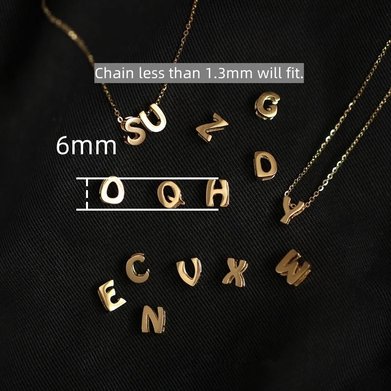 Goldtutu 14K pure gold letter pendant for women and girls 26 small beginnings name necklace pendant birthday gift kj254 241106