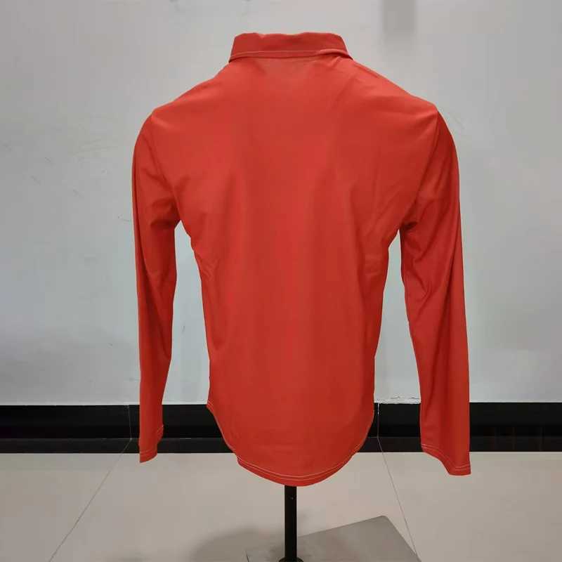Spring and Autumn Mens New Long Sve Zipper Shirt Mens Business Casual Collar Shirt Top 100% Polyester W241106