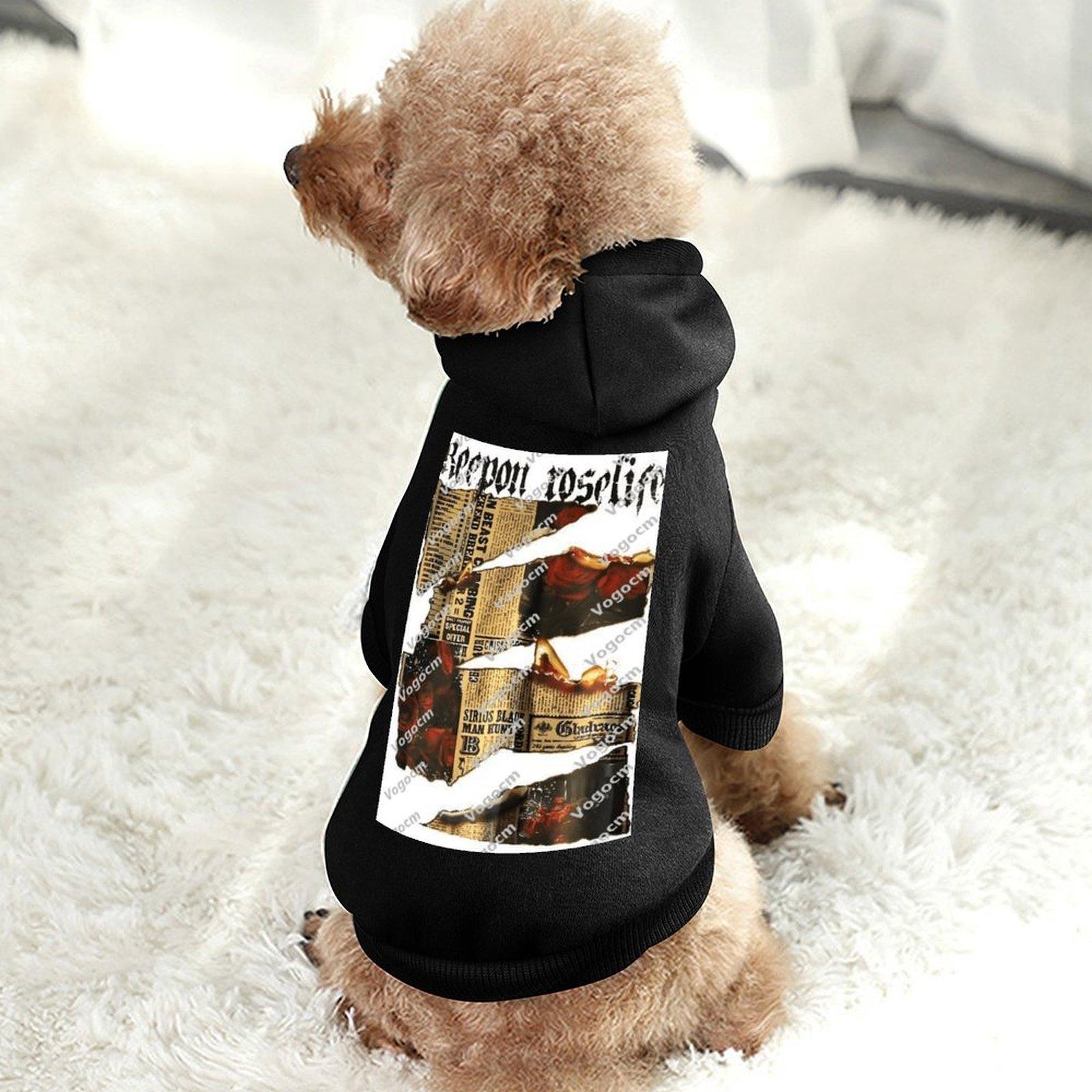 DIY Dog's Hooded Sweatshirt Breathable Soft Street Hip Hop Pets Hoodie Customized Large Size Printing Warm Comfortable Pet Hoody