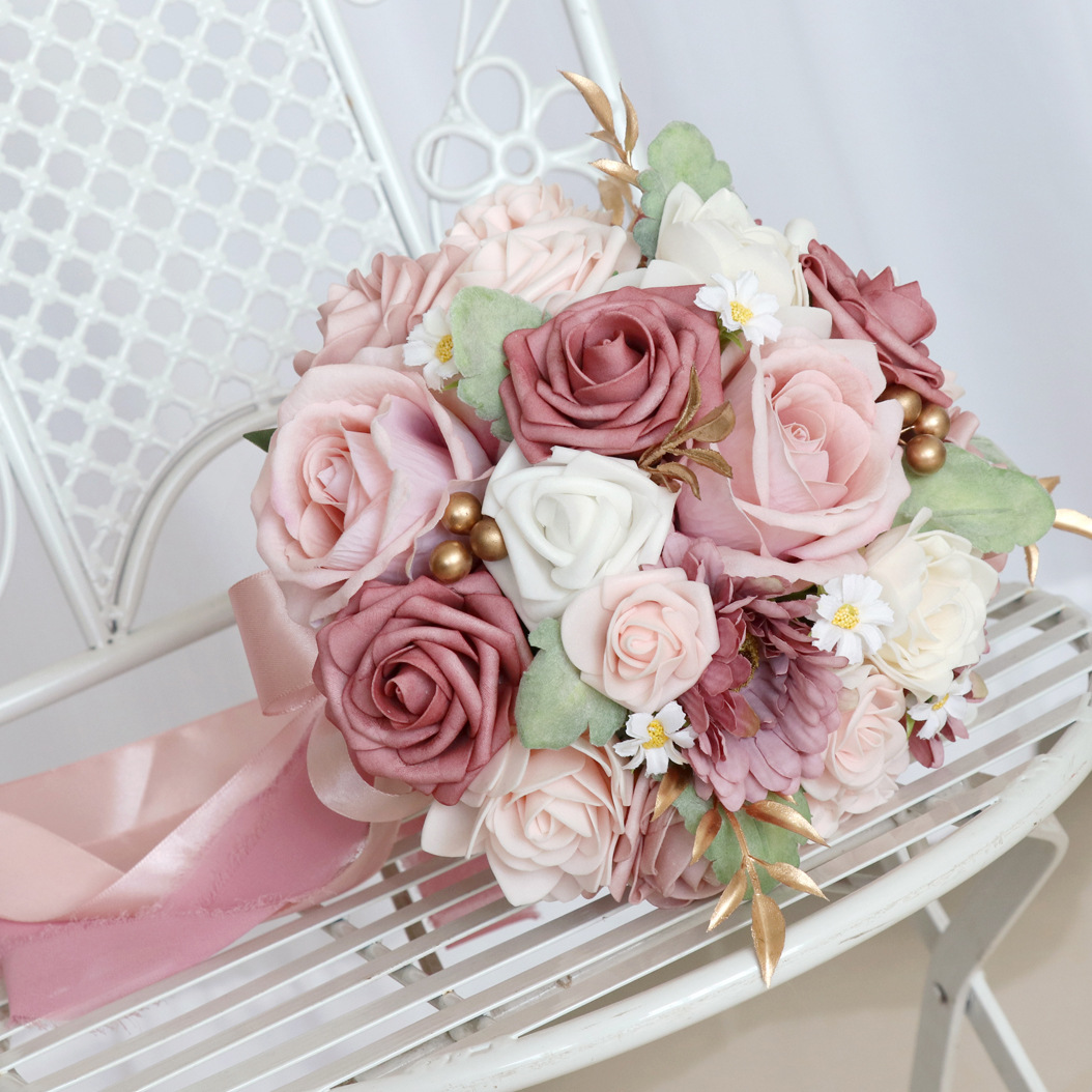 Pink Bridal Bouquets New Arrival Blush Wedding Flowers 2 Styles for Choice