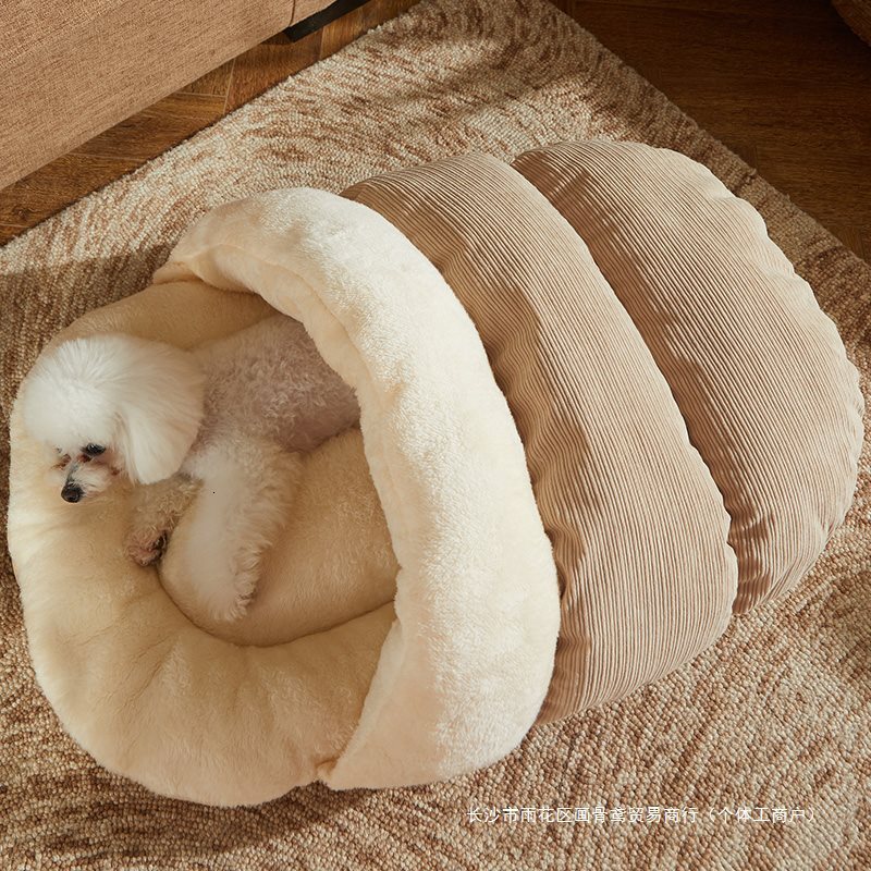 Slippers, Dog Bed Four Seasons Universal Small Dog Teddy Nest, Dog Bed, Semi Closed Cat Nest, Winter Warm Cat Sleeping Bag 472