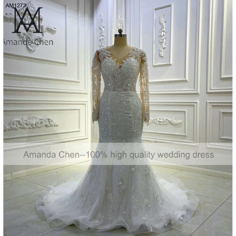 Full Sleeve Lace Mermaid Wedding Dress