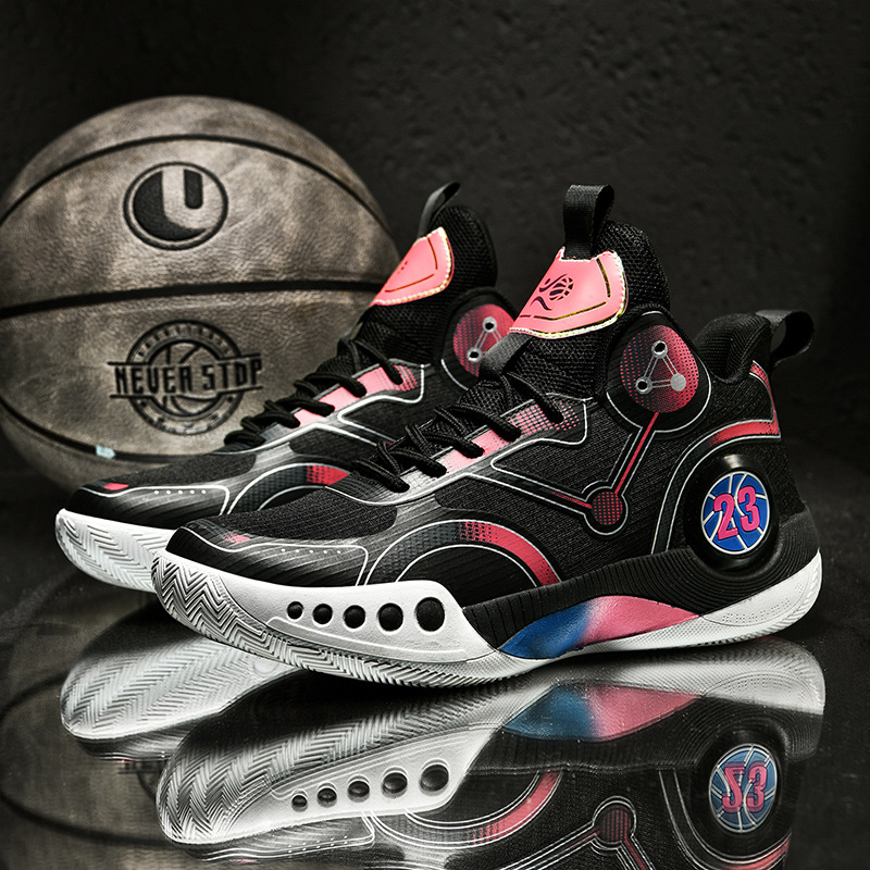 New high top basketball shoes Breathable comfortable sports shoes for men and women training athletes casual student shoes Free shipping