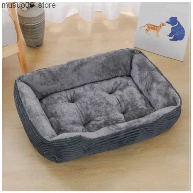 kennels pens Dog bed cat pet square plush dog house small and medium-sized dog sofa pet bed pet bed pet bed L240910
