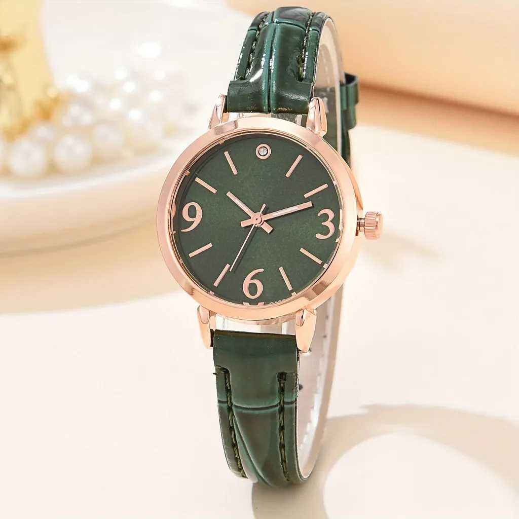 Keglect 6-piece thermometer gift set waterproof green luxury jewelry circular dial fashion womens birthday no box X241106