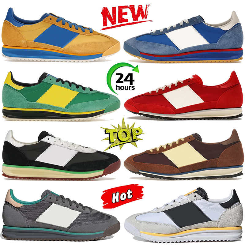 Mens Designer Running Shoes SL 72 RS Yellow Bright Royal Maroon Brown Blue Scarlet One Love Beige Navy Ivory White Black Low Fashion Sneakers Outdoor Womens Trainers
