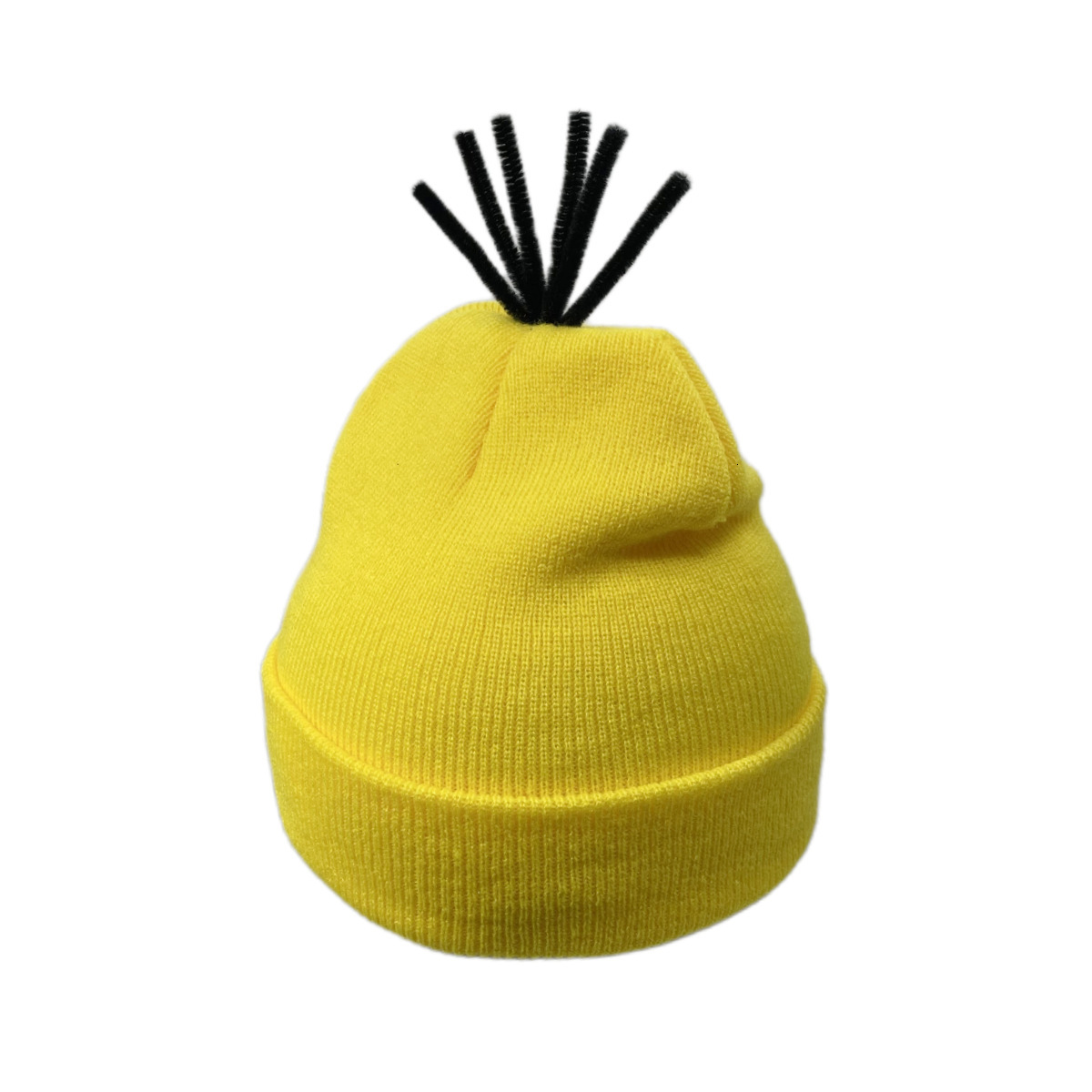 High quality design, Autumn Winter Men's and Women's Cold Wig Monochrome Stacked Elastic Hip Hop Curled Edge Solid Color Knitted Hat