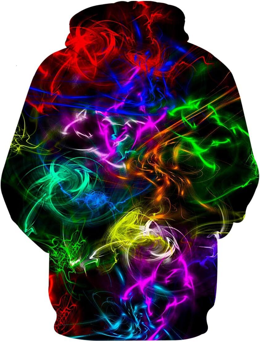 Hoodie for Mens Womens Unisex Graphic Print Hoodies 3D Colorful Novelty Design Colorful Cool with Pocket Graphic Hoodies sweatshirt Pullover Long Slee
