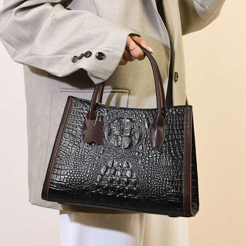 OLOEY Tote Large Capacity Women's 2024 New Crocodile Pattern Bag High Quality Handbag