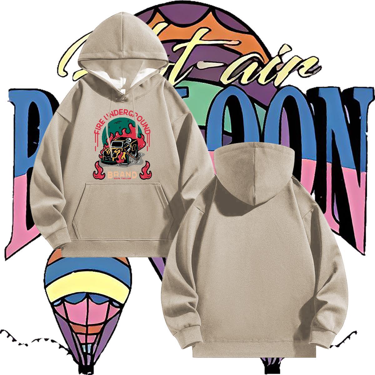 DIY Men Hoodie Home Outdoor Comfortable Men Tops Hoodie Breathable Long Sleeve Skull Top Hoodie Thick Plush