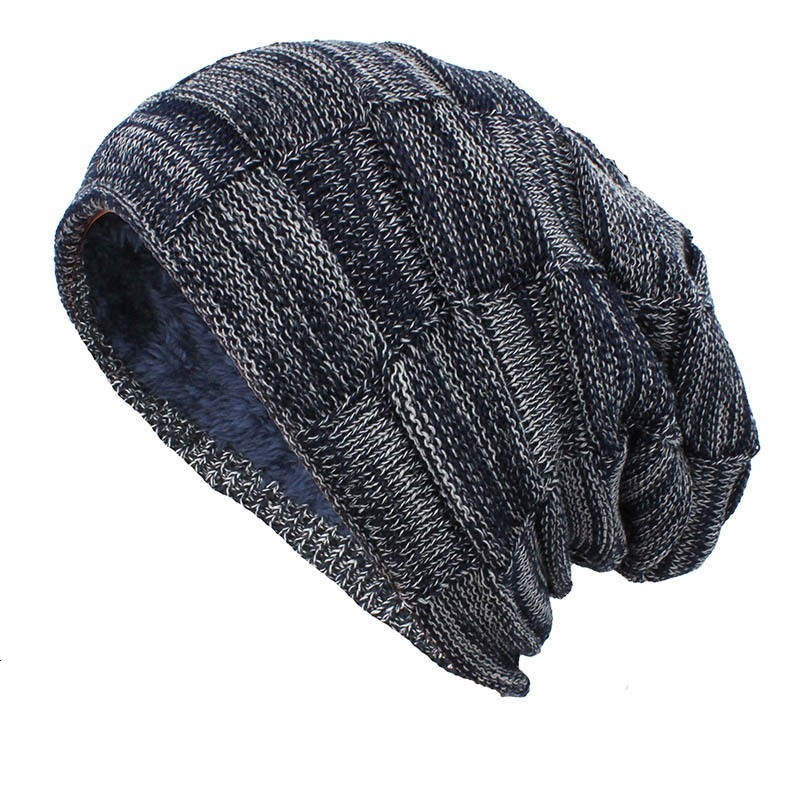 High quality design, Mixed color knitted for men women in autumn winter, plush and thick windproof hat, pullover hat