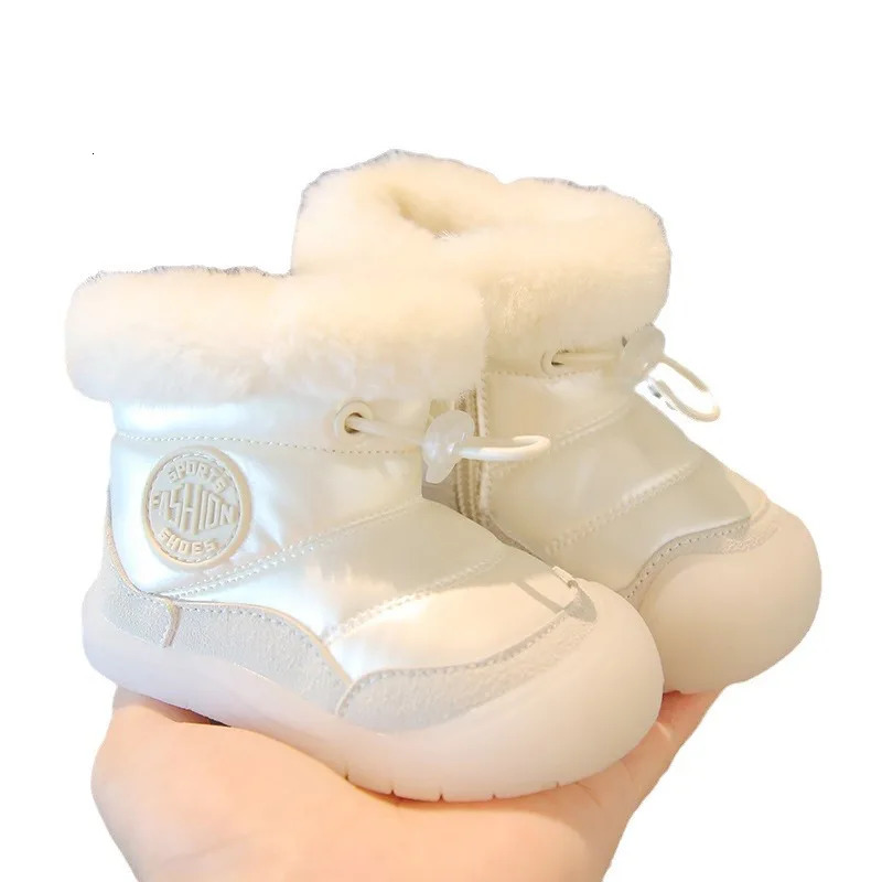 Botas Para Children Snow Boots Winter Boot Plush Boy Cotton Shoes Baby Walking Shoes Warm Girls Padded Boots Children Shoe 241106