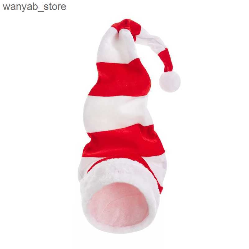 Wide Brim Hats Bucket Hats Christmas Elf Hat Extra Long Holiday Hat Striped Santa Cap Costume Accessories for Men Women L240910