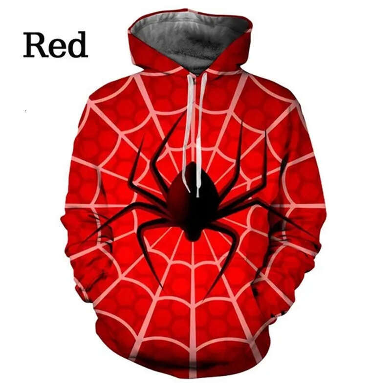 shanshi spider hoodie Colorful Spider Adult and Children's Casual New Hoodie
