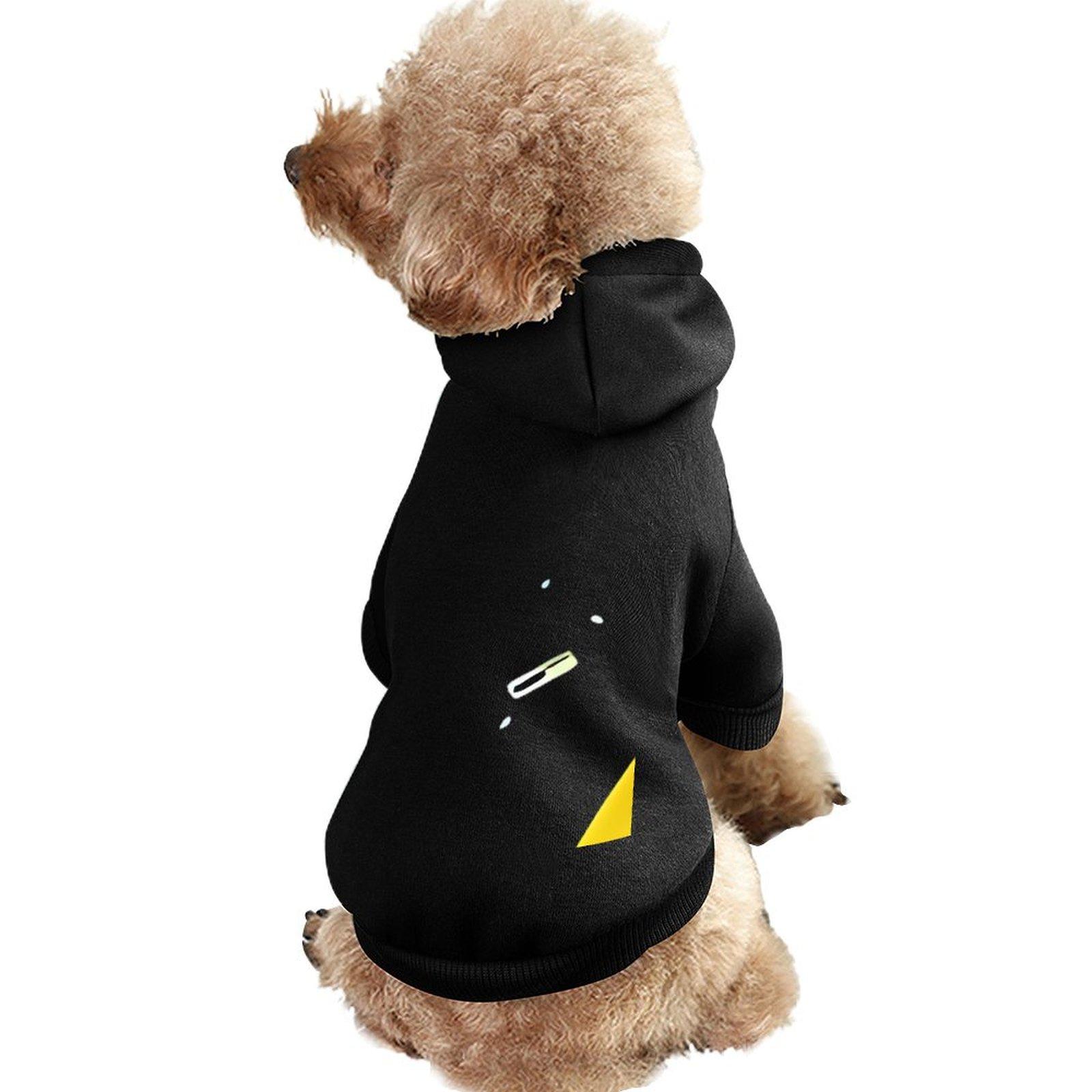 Custom Pet Hoodie Breathable Street Hip Hop Dog's Hooded Sweatshirt Black Oversized Micro Elastic Fabrics Classic Pet Clothes