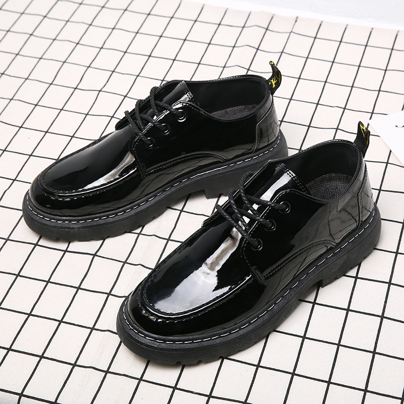 Derby expert autumn new item business low top small leather men's youth casual shoes