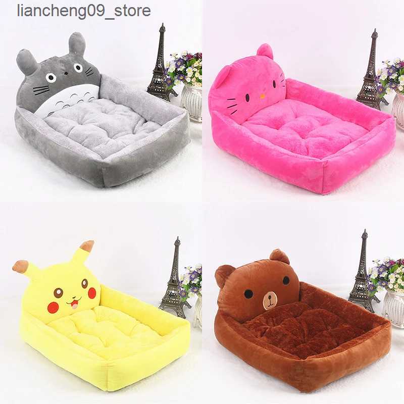 kennels pens Warm dog and cat bed sofa for winter washable cartoon pet bed suitable for dogs cats Yorkshire and Carten Kenis pet product accessories L