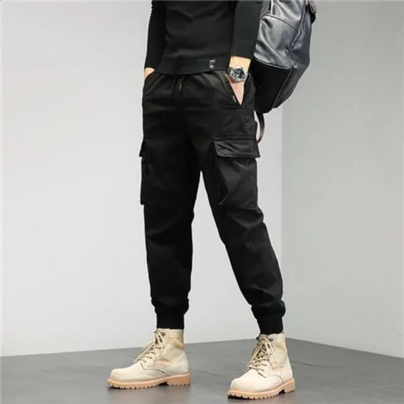Slim Pencil Trousers Man Harem Cargo Pants for Men Joggers Skinny Spring Summer Cotton Long Harajuku High Quality Street 241104