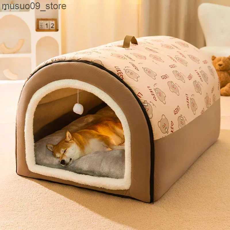 kennels pens Dog house detachable cat bed nest deep sleep tent suitable for medium-sized and large dogs suitable for warm winter geometric houses L240