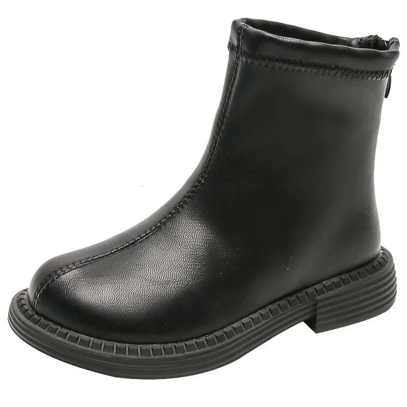 Childrens Princess Boots for Kids Non-slip Outdoor Shoes Girls Spring Autumn Leather Short Hiking Boots Student Shoes 241106