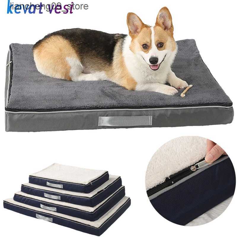 kennels pens Dog bed memory foam soft comfortable pet sleep pad suitable for small medium and large dogs anti-skid removable washable dog pad pet supp