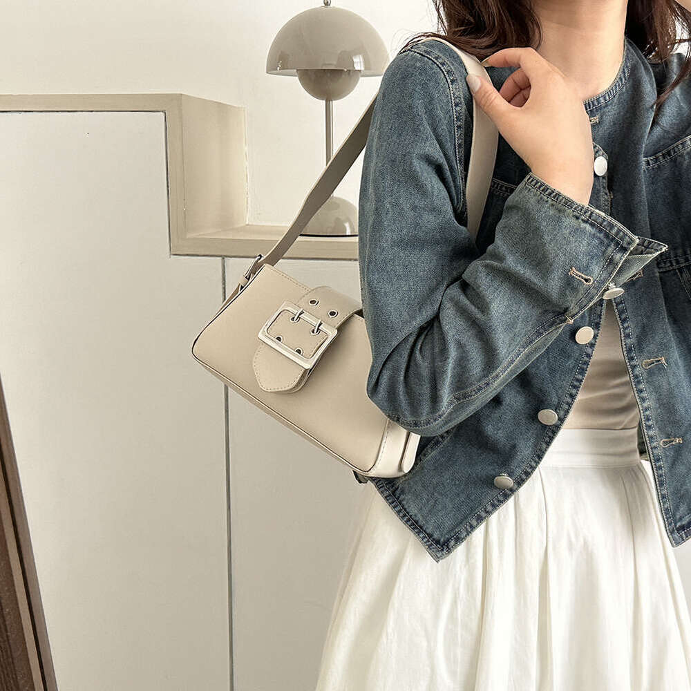 LITTLETON Hot Girls Y2K Armpit Fashion Gothic Shoulder Solid Color Ladies Handbag PU Leather Underarm Designer Tote Bag