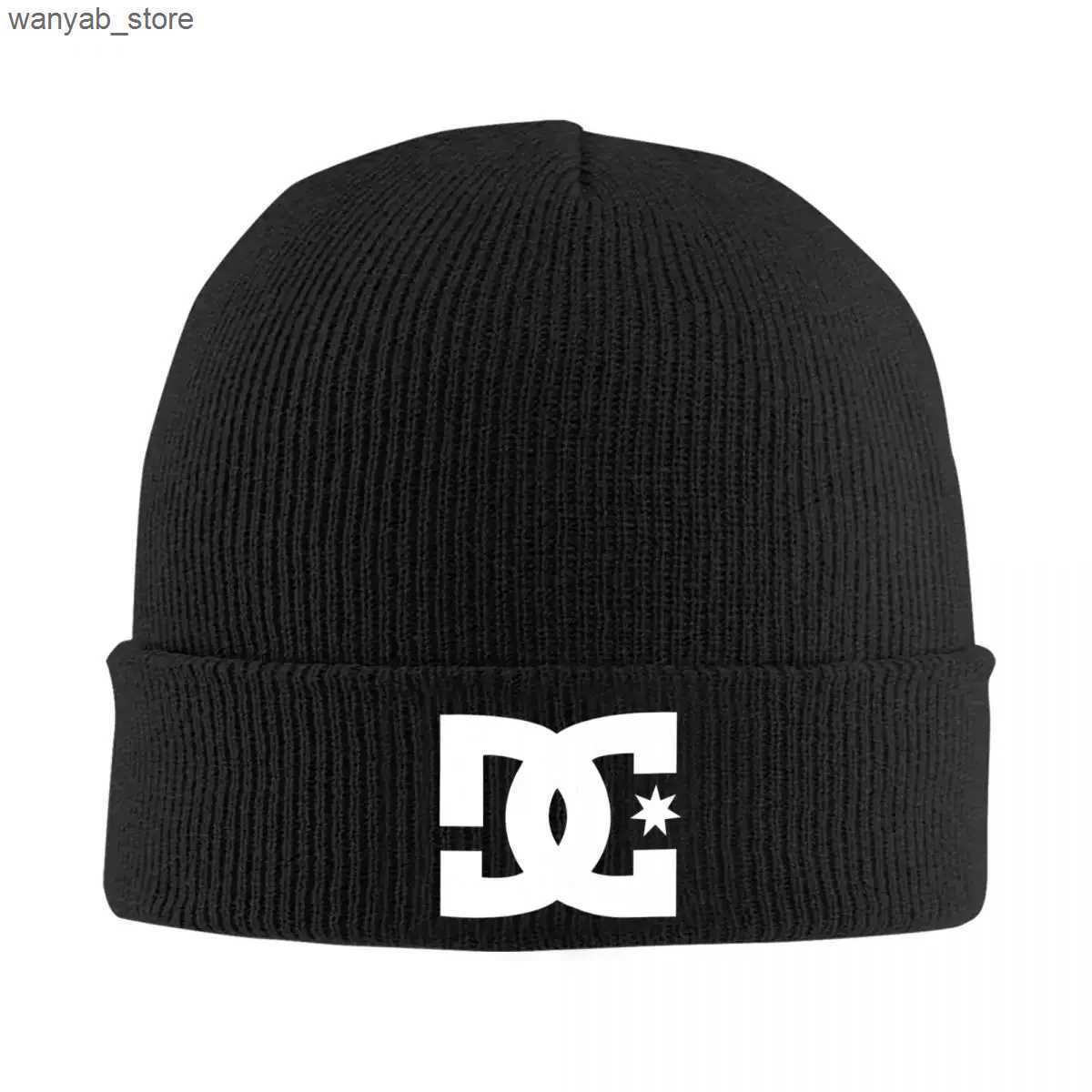 Wide Brim Hats Bucket Hats DC Shoe Co Warm Knitted Cap Fashion Bonnet Hat Autumn Winter Outdoor Beanies Hats for Unisex Adult L240910