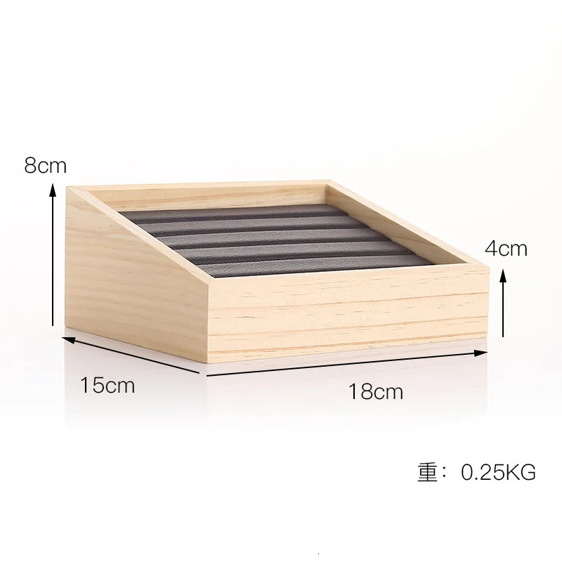 Ring holder bamboo velvet jewelry display tray box earrings necklace bracelet pendant display organizer jewelry storage fashion 241106