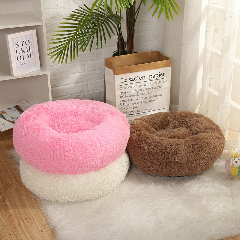 Autumn And Winter Thick Round Dog Bed Plush Deep Sleep Pet Bed Mat Cat Bed Fashionable Pet Supplies Wholesale 991
