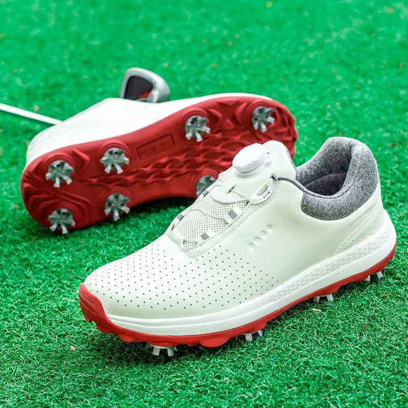 hot 2024 Hot S Professional Men Outdoor Anti-Skid Quick Lacing Golf Spikes Sneakers Breathable Waterproof Shoes Y250207