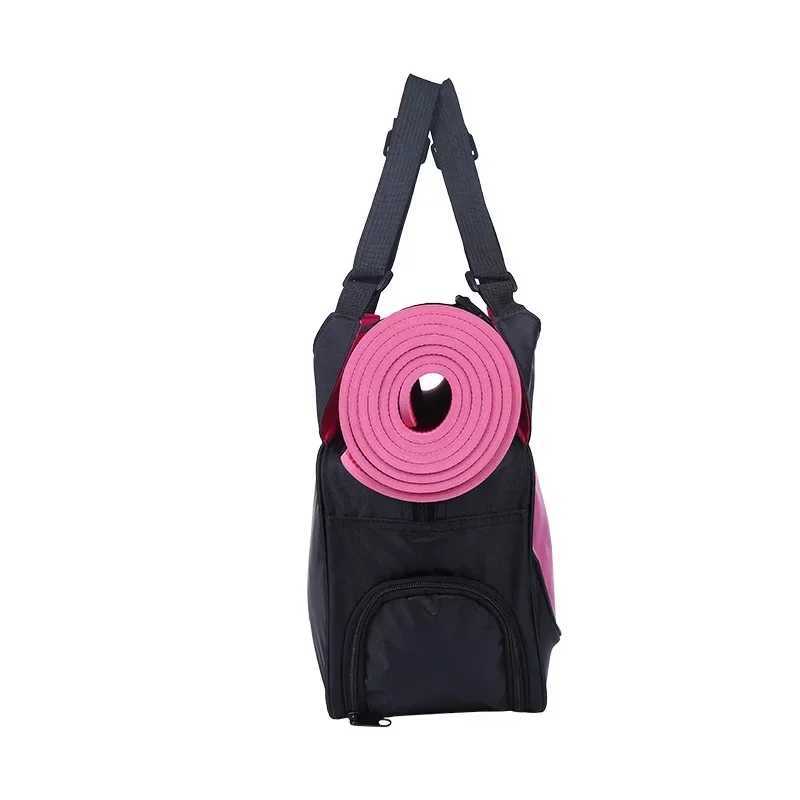 Gym Yoga Mat Handbag Fashion Color Matching Large-acity Travel Bag Adjustab Shoulder Strap Outdoor Sports Crossbody BagXJ241106