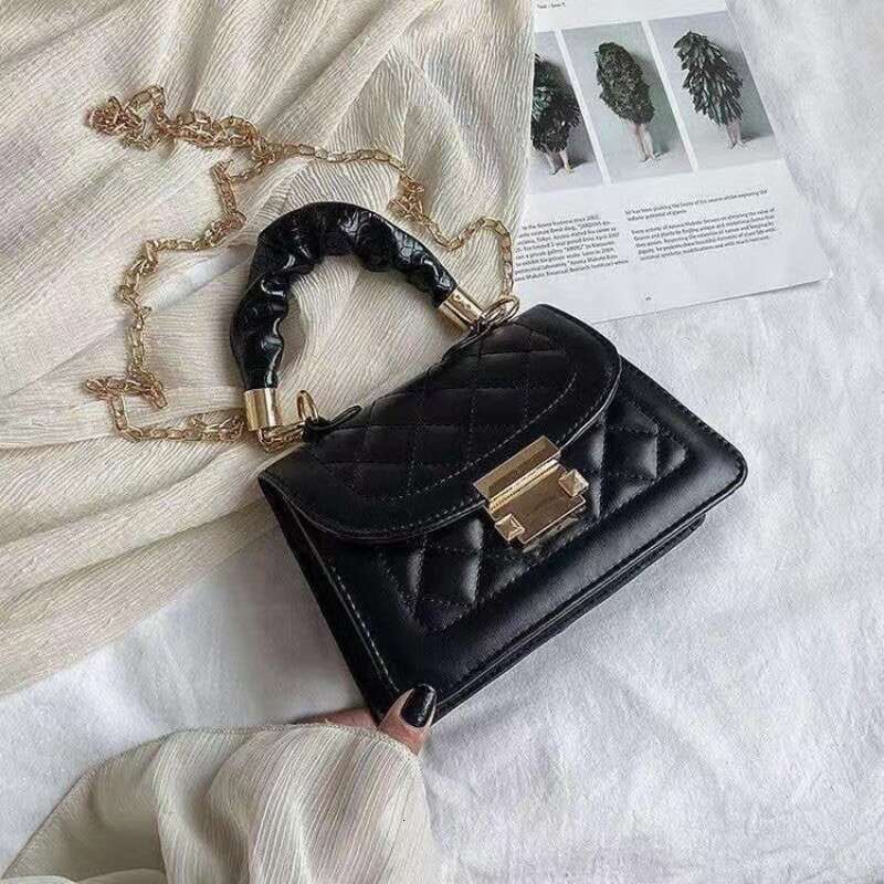 Designer Bag Women's Bag Popular Instagram Women's Bag 2024 Classic Fashion Internet Celebrity Hand-Held Small Square Bag Chain Bar Crossbod