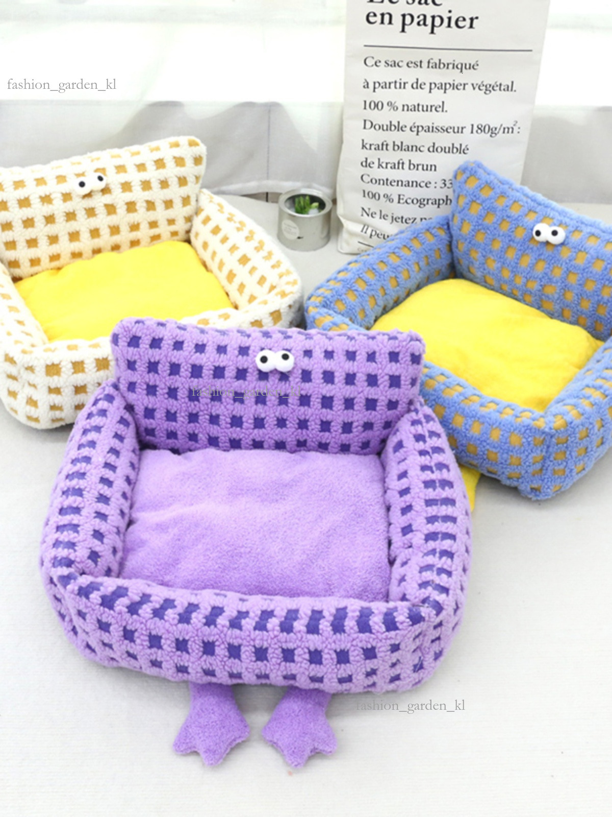 Internet Celebrity Dog Bed Suitable For All Seasons, Autumn And Winter, Thick Velvet Cat Kennel, Puppy Bed, Cat Sofa, Detachable And Washable Small Do