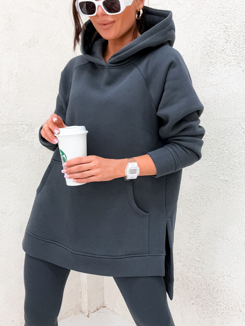 New Designer Autumn Collection Solid Color Hoodie Casual Loose Hoodie Fashion Hoodie Trendy Long Sleeve