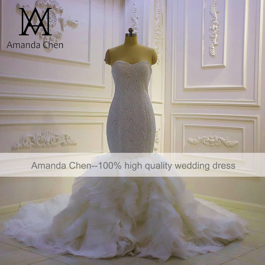 Strapless Lace Mermaid Wedding Dresses