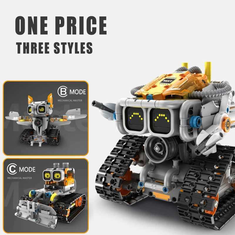 Blocks 3 in 1 Remote Control Lunar Exploration Programming Truck/Bulldozer Building Blocks Stem Kits for Kids Educational Toy Boys GiftY241106YQS8