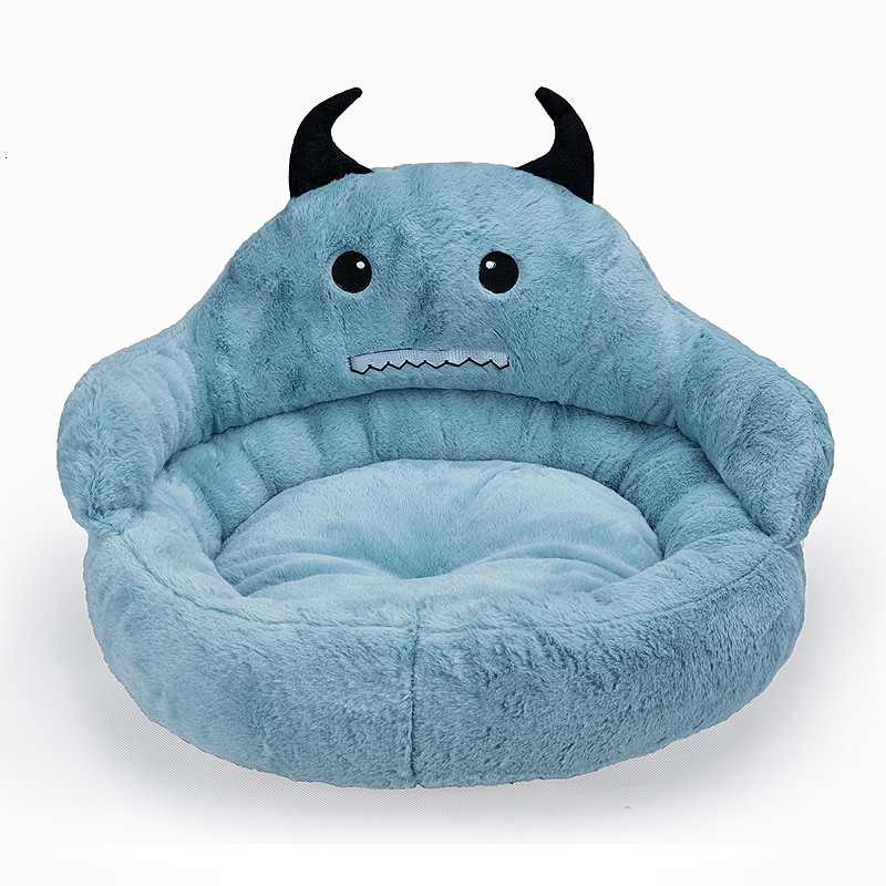 Cross Border Pet Supplies Imitation Rabbit Fur Small Monster Pet Bed Mattress Creative Dog Bed Autumn And Winter Warm Cat Bed 458