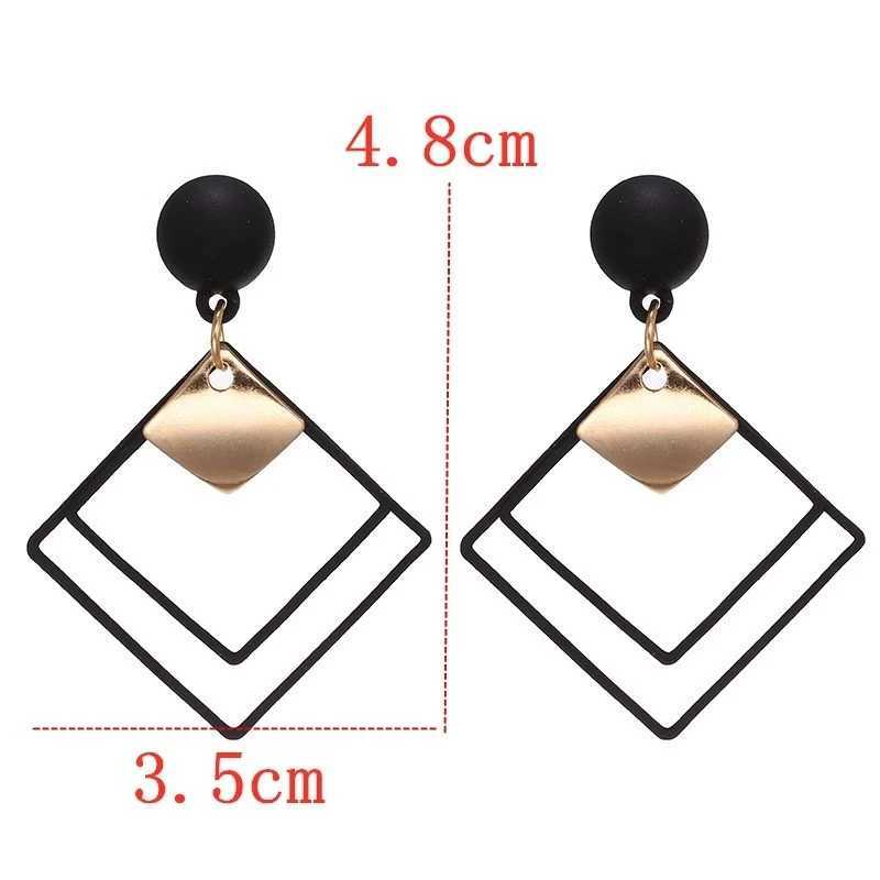 New Geely Earrings Korean Fashion Retro Metal Acrylic Pendant Earrings Brincos Decorative Simple Accessories X241106