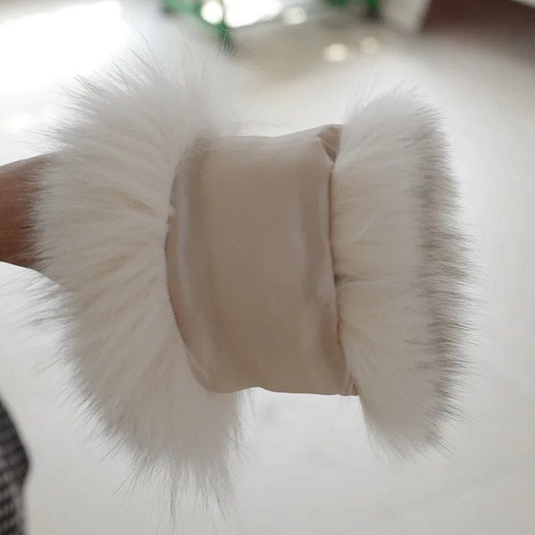 Winter Warm 100% Genuine Fox Fur Sleeve Genuine Womens Warm Arm Sleeve Natural Fox Wrist Fashion Sleeve Womens 241106