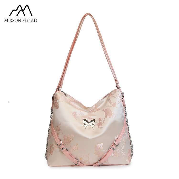 Embroidery Tote Women 2024 New Fashion All-In-One Shoulder Bag Network Red Popular Commuter Backpack