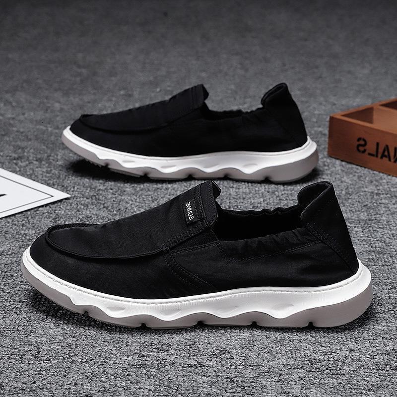 2024 Summer Canvas Men's Casual Board Step on Breathable Work Old Beijing Cloth Trendy Shoes