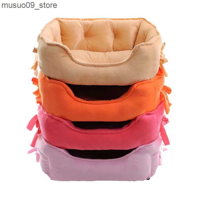 kennels pens Cute Bow Princess Dog Bed Soft and Comfortable Pet Sleep Mat Suitable for Small Dogs Cats Anti slip Machines Washable Puppy Sofa Pet Supp